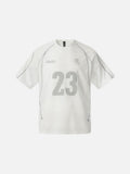 DAXUEN Athletic Energy Graphic T-Shirt with numeral and text graphics