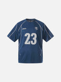 DAXUEN Short-sleeved crew-neck T-shirt with sports jersey style