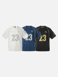 DAXUEN Short-sleeved crew-neck T-shirt with sports jersey style