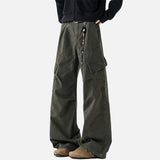 DAXUEN Loose wide-leg cargo pants in solid colors