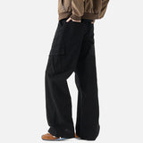 DAXUEN Loose wide-leg cargo pants in solid colors