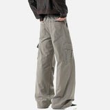 DAXUEN Loose wide-leg cargo pants in solid colors