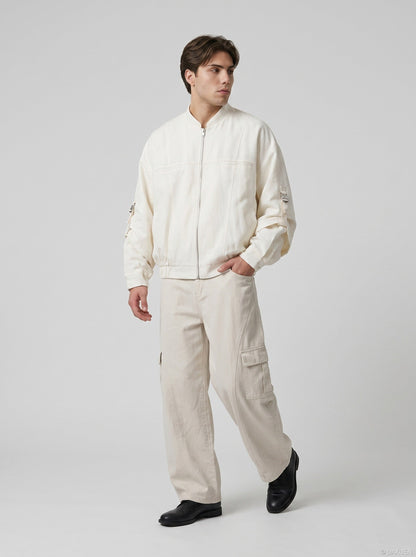 DAXUEN Loose-fitting wide-leg cargo pants — model photo