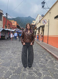 DAXUEN Loose-fitting wide-leg cargo pants — model photo
