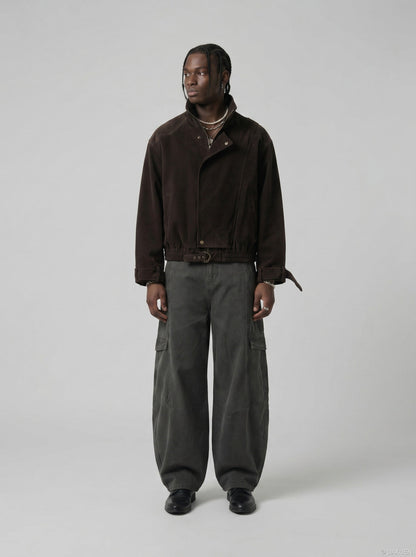 DAXUEN Loose-fitting wide-leg cargo pants — model photo