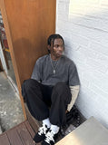 DAXUEN Loose-fitting wide-leg cargo pants — model photo