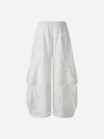 DAXUEN Wide-leg cargo pants with graphic print