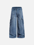 DAXUEN Wide-leg baggy cargo pants with embroidery