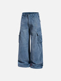 DAXUEN Wide-leg baggy cargo pants with embroidery