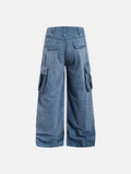 DAXUEN Wide-leg baggy cargo pants with embroidery