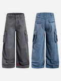 DAXUEN Wide-leg baggy cargo pants with embroidery