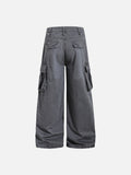 DAXUEN Wide-leg baggy cargo pants with embroidery