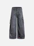 DAXUEN Wide-leg baggy cargo pants with embroidery