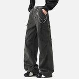 DAXUEN Wide-leg cargo pants with pockets