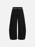 DAXUEN Wide-leg cargo sweatpants with embroidered text