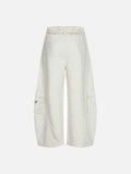 DAXUEN Wide-leg cargo sweatpants with embroidered text