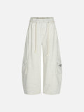 DAXUEN Wide-leg cargo sweatpants with embroidered text