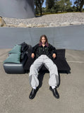 DAXUEN Baggy Color-Blocked Track Pants | DAXUEN — model photo