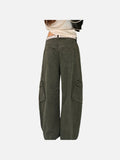 DAXUEN dark olive green oversized cargo pants