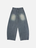 DAXUEN Loose-fitting wide-leg denim jeans with embroidered pockets