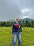 DAXUEN Baggy Denim Jeans with Embroidered Pockets | DAXUEN — model photo