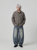 DAXUEN Baggy Denim Jeans with Embroidered Pockets | DAXUEN — model photo