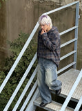DAXUEN Baggy Denim Jeans with Embroidered Pockets | DAXUEN — model photo