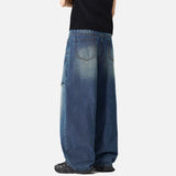 DAXUEN Baggy denim jeans with wide-leg silhouette and raw edge details