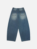 DAXUEN Baggy denim jeans with wide-leg silhouette and raw edge details