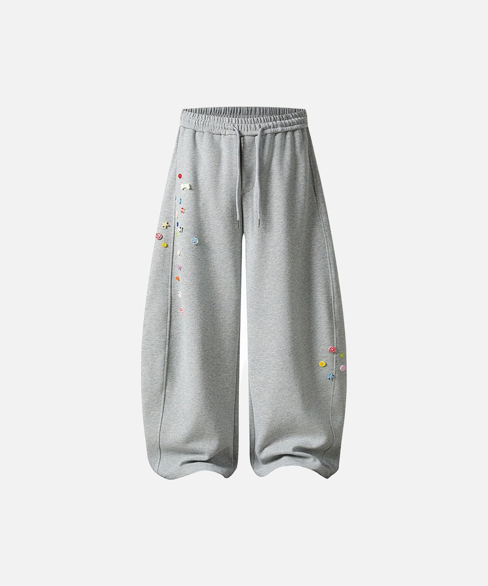 DAXUEN Baggy graphic sweatpants with colorful motifs