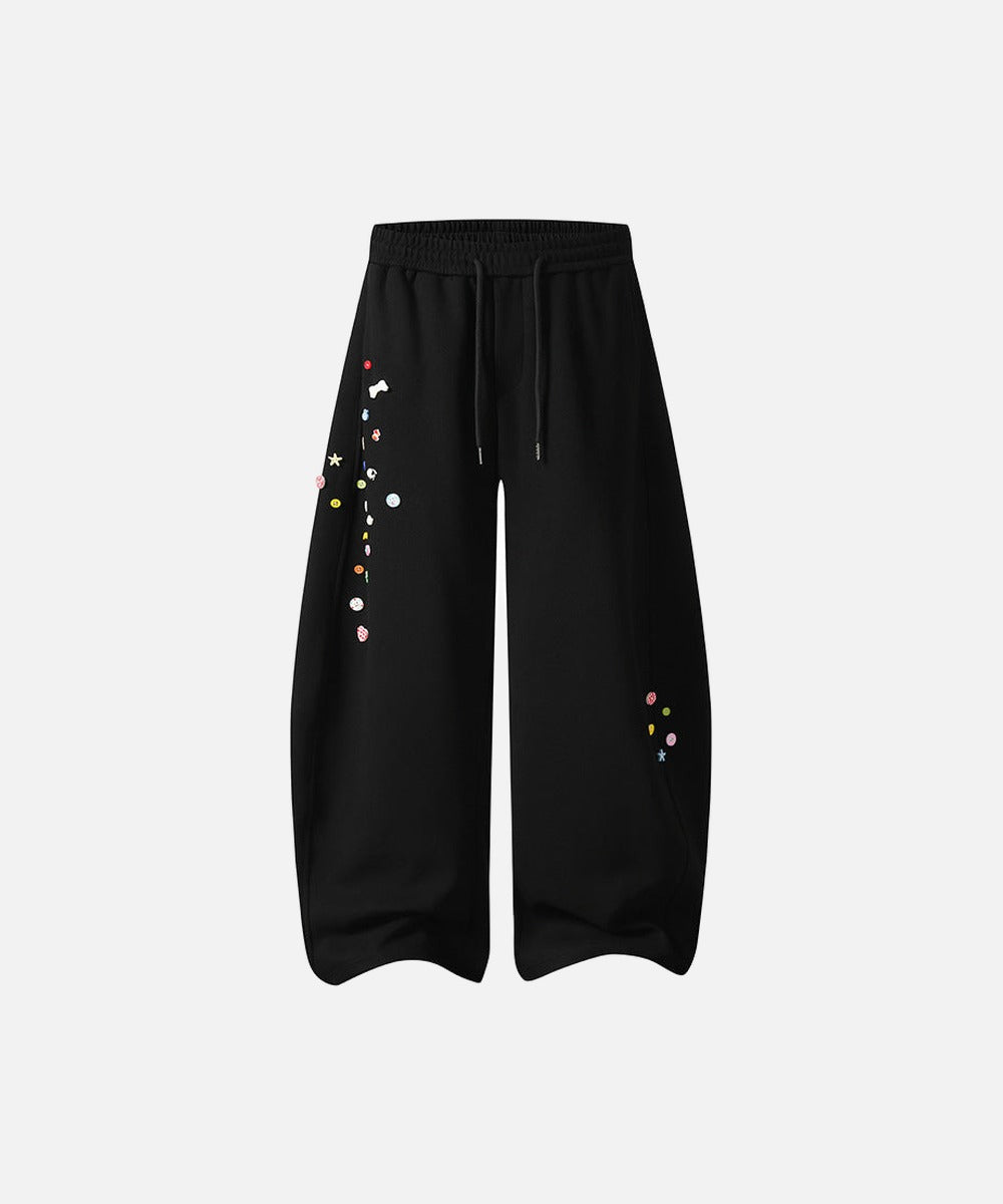 DAXUEN Baggy graphic sweatpants with colorful motifs