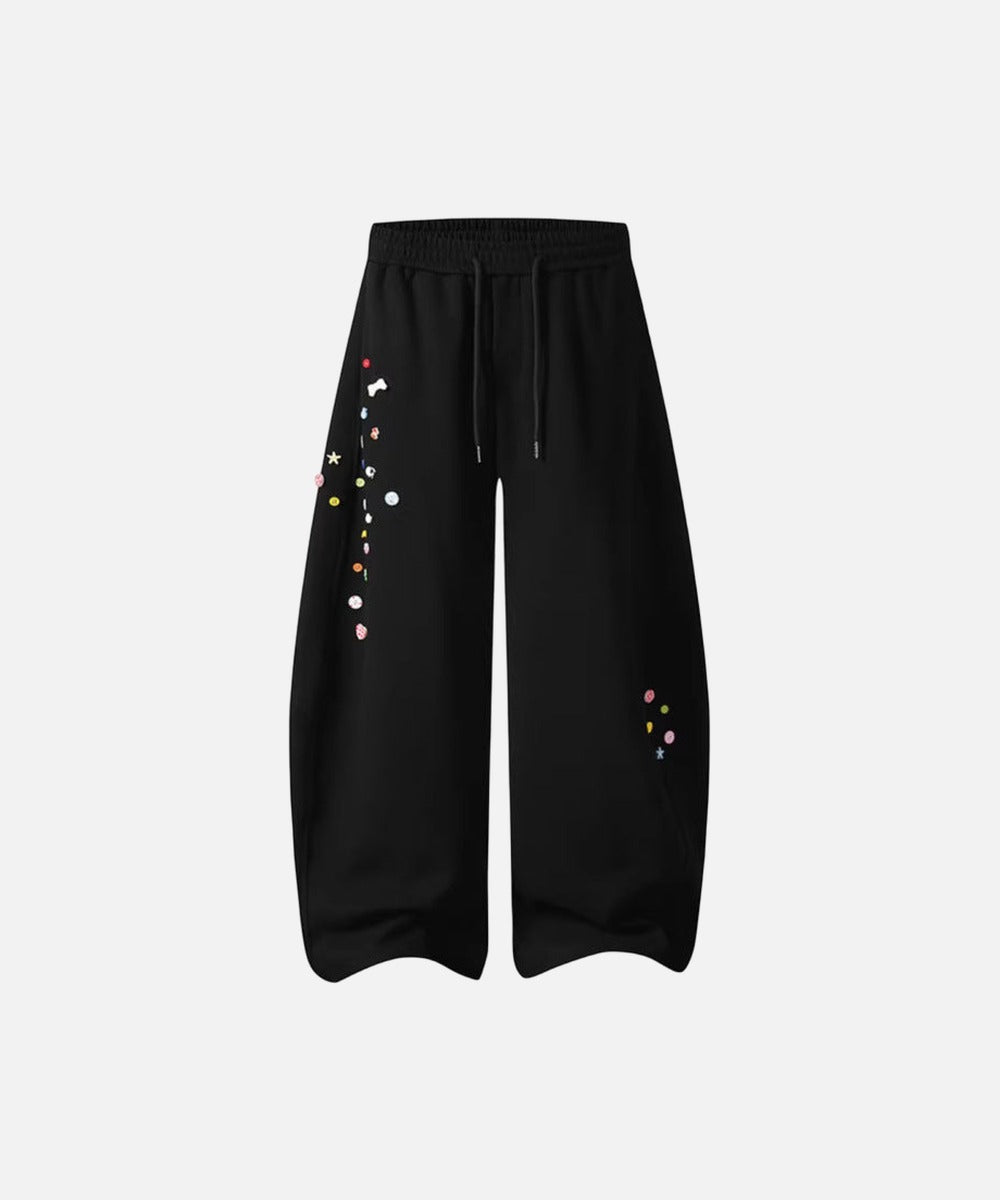 DAXUEN Baggy graphic sweatpants with colorful motifs