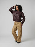 DAXUEN Baggy khaki wide-leg pants for men — model photo