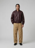 DAXUEN Baggy khaki wide-leg pants for men — model photo