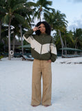DAXUEN Baggy khaki wide-leg pants for men — model photo