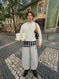 DAXUEN Tunnel Walk Plaid Wrap Sweatpants