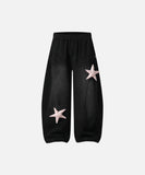 DAXUEN Baggy track pants with star appliqués and elastic waistband