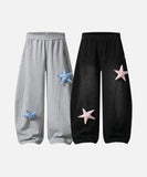 DAXUEN Baggy track pants with star appliqués and elastic waistband