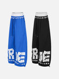 DAXUEN Wide-leg baggy trousers with star graphics