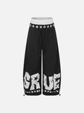 DAXUEN Wide-leg baggy trousers with star graphics