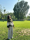 DAXUEN Wide-leg cargo pants with pockets — model photo