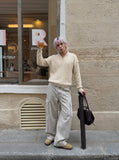 DAXUEN Wide-leg cargo pants with pockets — model photo