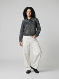 DAXUEN Men's baggy wide-leg pants in dark brown and black — model photo