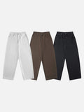 DAXUEN Men's baggy wide-leg pants in dark brown and black