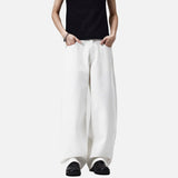 DAXUEN Men's baggy wide-leg pants in dark brown and black