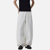 DAXUEN Men's baggy wide-leg pants in dark brown and black
