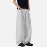 DAXUEN Men's baggy wide-leg pants in dark brown and black