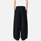 DAXUEN Men's baggy wide-leg pants in dark brown and black