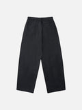 DAXUEN Men's baggy wide-leg pants in dark brown and black