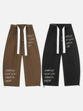 DAXUEN Baggy wide-leg pants with script prints